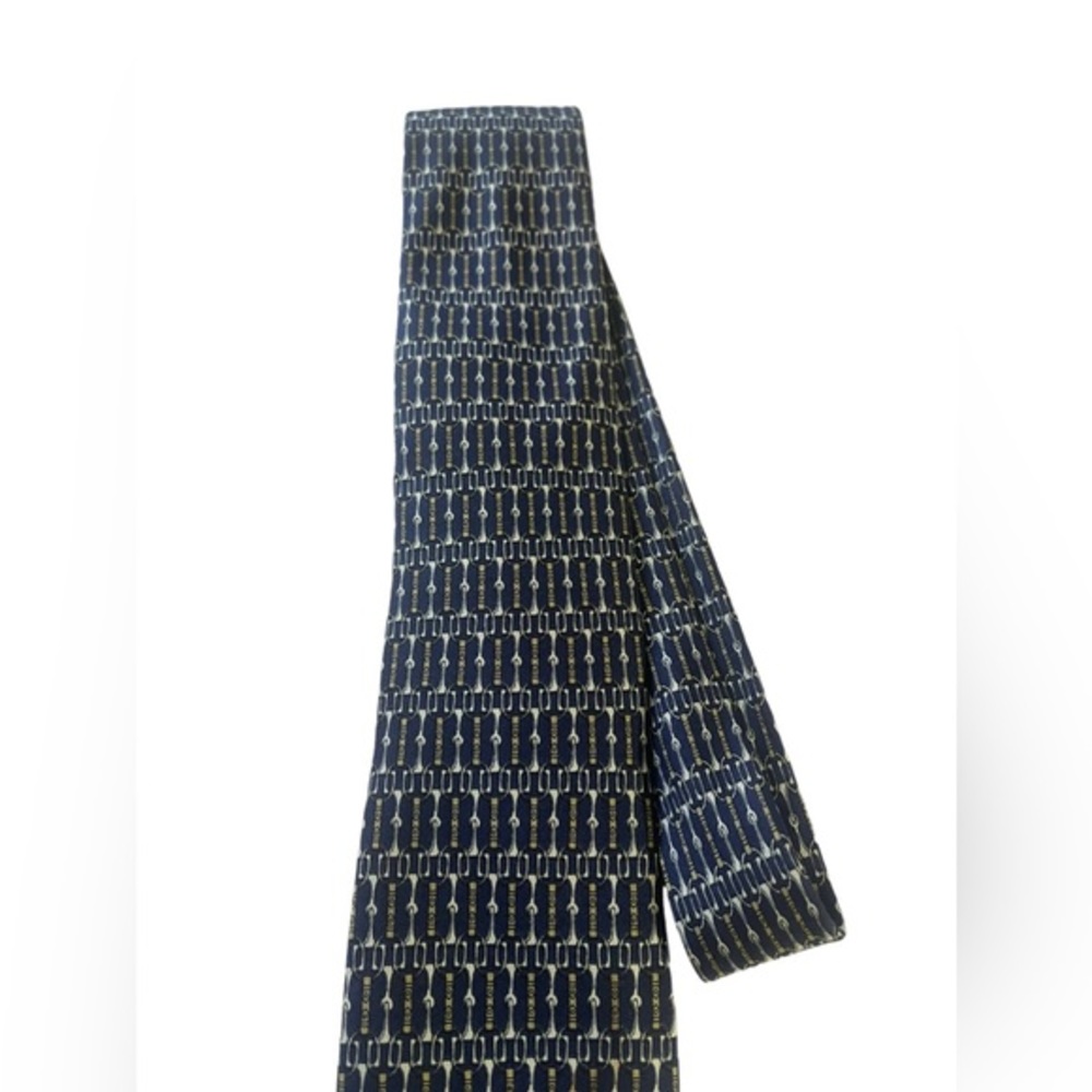 HERMES Patterned 100% silk tie - Picture 2 of 6